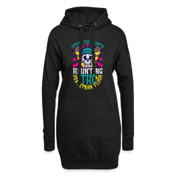 Horror Skateboarder Halloween Skateboard Cadeau - Sweat-shirt à capuche long Femme - noir - Devant