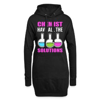 Chemists Have All The Solutions Labortechniker - Hoodie-Kleid - Schwarz - Vorne