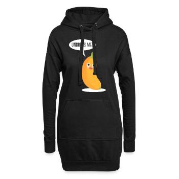 Undress Me Banane - Hoodie-Kleid - Schwarz - Vorne