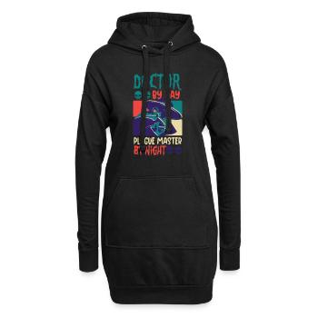 Gruseliger Halloween-horror-seuchendoktor - Hoodie-Kleid - Schwarz - Vorne