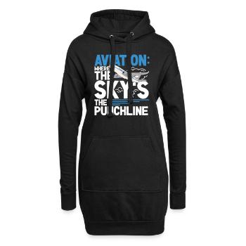 Pilote Aviation Avion Compagnie aérienne Futurs pilotes - Sweat-shirt à capuche long Femme - noir - Devant