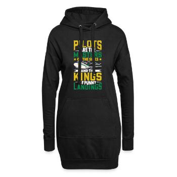 Pilote Aviation Avion Compagnie aérienne Futurs pilotes - Sweat-shirt à capuche long Femme - noir - Devant