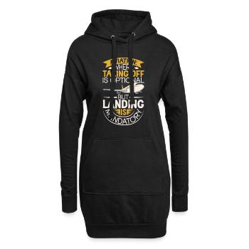 Pilote Aviation Avion Compagnie aérienne Futurs pilotes - Sweat-shirt à capuche long Femme - noir - Devant