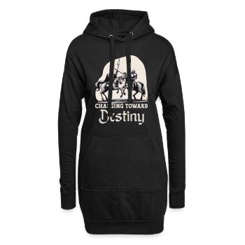 Armure médiévale de la Renaissance Knight Knight - Sweat-shirt à capuche long Femme - noir - Devant