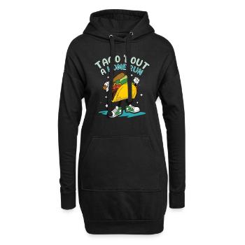 Taco Mexican Food Baseball Card Joueur de baseball - Sweat-shirt à capuche long Femme - noir - Devant
