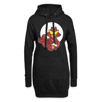 Funky Eichhörnchen Gitarrenspieler - Hoodie-Kleid - Schwarz - Vorne