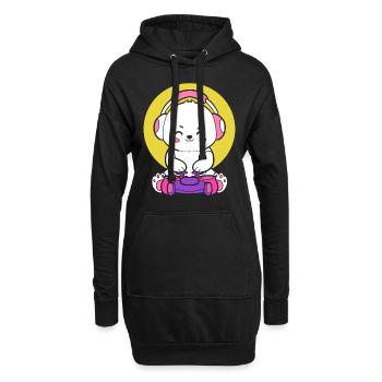 Eisbärenspiele Spieler - Hoodie-Kleid - Schwarz - Vorne