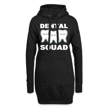 Dental Squad Kieferorthopäden - Hoodie-Kleid - Schwarz - Vorne