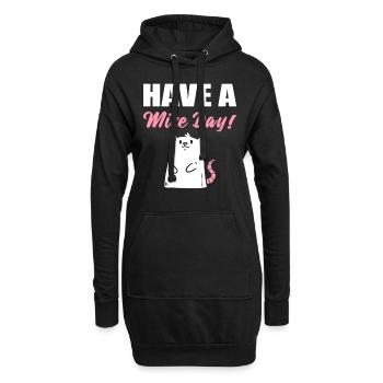 Have A Mice Day! Maus Biologe - Hoodie-Kleid - Schwarz - Vorne
