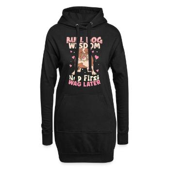 french bulldog english bulldog dog lover bulldog - Hoodie-Kleid - Schwarz - Vorne