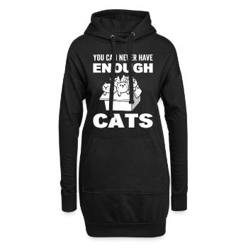 Katzenliebhaber Tierpfleger - Hoodie-Kleid - Schwarz - Vorne