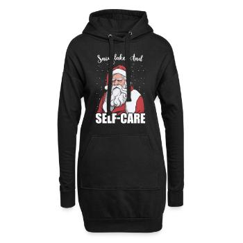 Psychische Gesundheit Weihnachten Anti-weihnachten - Hoodie-Kleid - Schwarz - Vorne