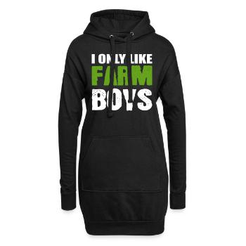 Lustiger Bauer Landwirt - Hoodie-Kleid - Schwarz - Vorne