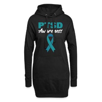 PTSD Awareness Psychischer Gesundheitsberater - Hoodie-Kleid - Schwarz - Vorne