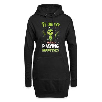 Gottesanbeterin-liebhaber, Insekten-enthusiast, - Hoodie-Kleid - Schwarz - Vorne