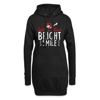 Gesunder Herzschlag Februar-herzbewusstsein - Hoodie-Kleid - Schwarz - Vorne