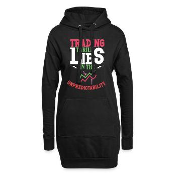 Börsenhändler, Forex-händler, Anlegerhandel - Hoodie-Kleid - Schwarz - Vorne