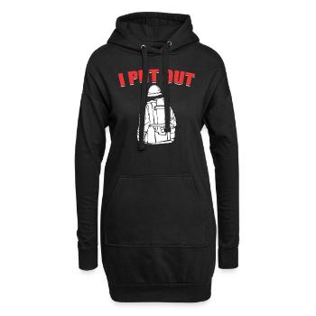 I Put Out Feuerwehrmann - Hoodie-Kleid - Schwarz - Vorne