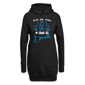 Yoga Mindfulness Practic Meditation Manifestation - Hoodie-Kleid - Schwarz - Vorne