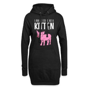 Schweinliebhaber Veganer Aktivist - Hoodie-Kleid - Schwarz - Vorne