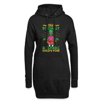 Yoga Mindfulness Practic Meditation Manifestation - Hoodie-Kleid - Schwarz - Vorne