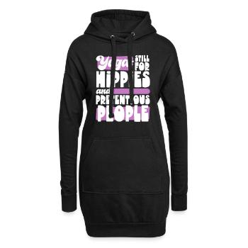 Yoga Mindfulness Practic Meditation Manifestation - Hoodie-Kleid - Schwarz - Vorne