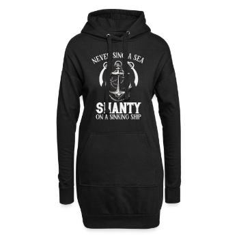 Sailors Sea Shanty Singing Ship Adventures - Sweat-shirt à capuche long Femme - noir - Devant