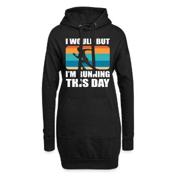 I Would But I'm Running This Day Leichtathlet - Hoodie-Kleid - Schwarz - Vorne