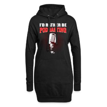 Podcast -Mikrofon Podcast -Editor - Hoodie-Kleid - Schwarz - Vorne