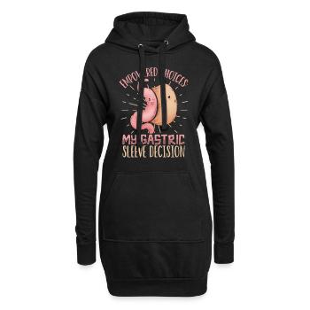 Schlauchmagen Schlauchmagenchirurgie Gastrektomie - Hoodie-Kleid - Schwarz - Vorne
