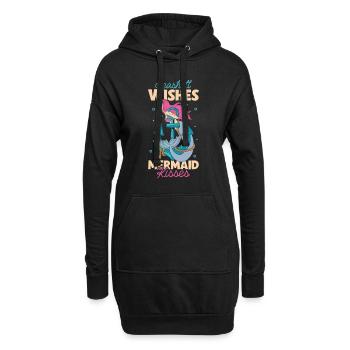 Sirène Reine Mer Royal Ocean Monarque - Sweat-shirt à capuche long Femme - noir - Devant