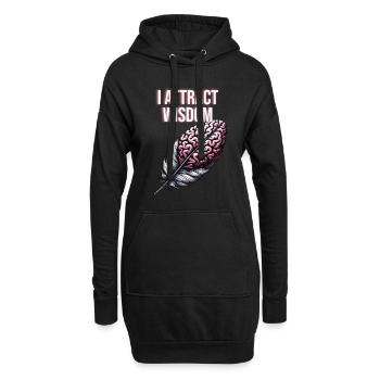 Yoga Mindfulness Practic Meditation Manifestation - Hoodie-Kleid - Schwarz - Vorne