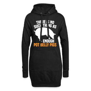 Pot Belly Pig Harnais et laisse Pot Belly Pig - Sweat-shirt à capuche long Femme - noir - Devant