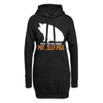 Pot Belly Pig Geschirr Und Leine Pot Belly Pig - Hoodie-Kleid - Schwarz - Vorne