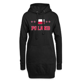 Polen - Hoodie-Kleid - Schwarz - Vorne