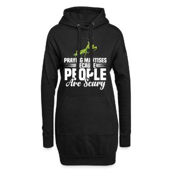 Enclos alimentaire de costume de mante religieuse - Sweat-shirt à capuche long Femme - noir - Devant