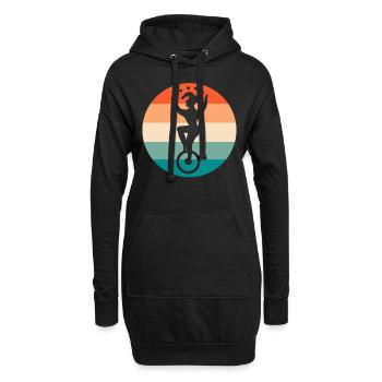 Jester jonglieren Bälle Jongleur - Hoodie-Kleid - Schwarz - Vorne