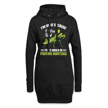 Enclos alimentaire de costume de mante religieuse - Sweat-shirt à capuche long Femme - noir - Devant