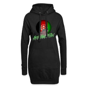 Afghanistan - Hoodie-Kleid - Schwarz - Vorne