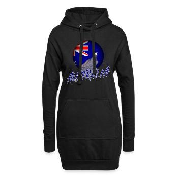 Australien - Hoodie-Kleid - Schwarz - Vorne