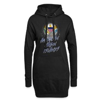 Îles Vierges américaines - Sweat-shirt à capuche long Femme - noir - Devant