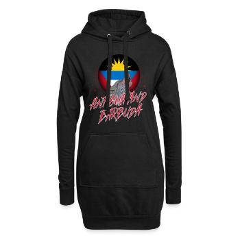 Antigua und Barbuda - Hoodie-Kleid - Schwarz - Vorne