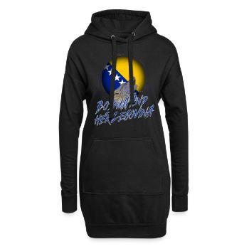 Bosnien und Herzegowina - Hoodie-Kleid - Schwarz - Vorne