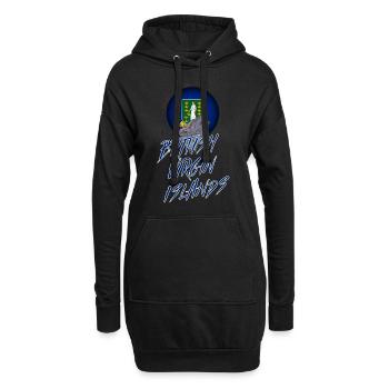 Britische Jungferninseln - Hoodie-Kleid - Schwarz - Vorne