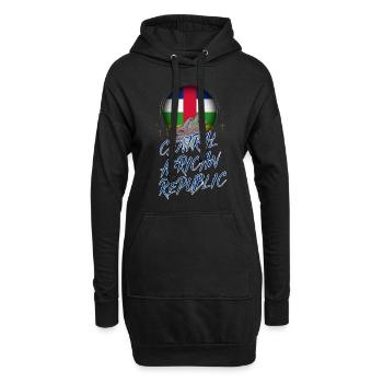 Zentralafrikanische Republik - Hoodie-Kleid - Schwarz - Vorne