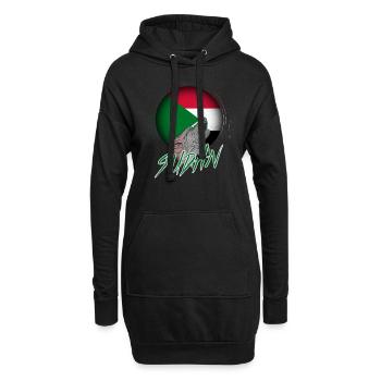 Soudan - Sweat-shirt à capuche long Femme - noir - Devant