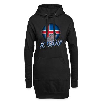 Island - Hoodie-Kleid - Schwarz - Vorne