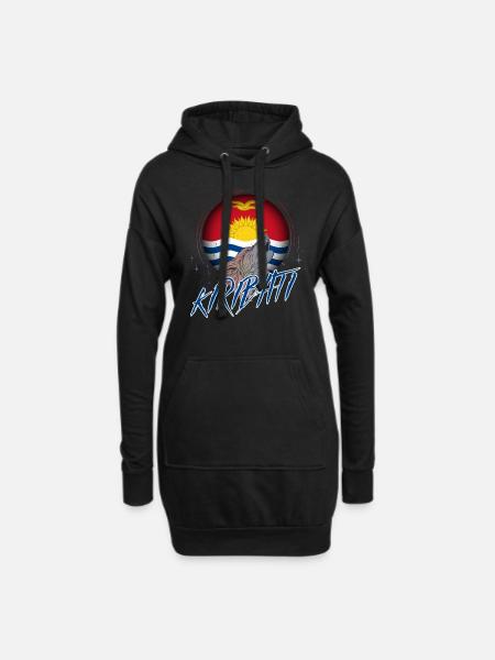 Kiribati - Hoodie-Kleid - Schwarz