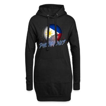 Philippinen - Hoodie-Kleid - Schwarz - Vorne