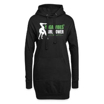 Yoga Vibes - girl Power! Strong women design! - Hoodie-Kleid - Schwarz - Vorne